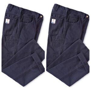 Lot of 2 NWT Tyndale FRMC Summerweight Canvas FR Pant Mens 36x30 Navy Blue M295T
